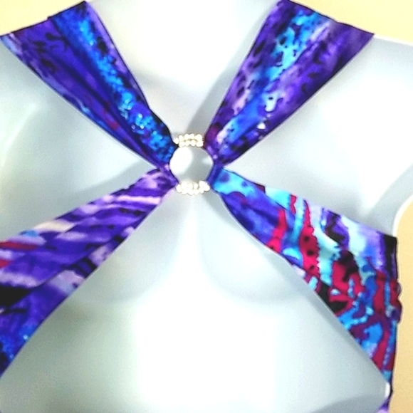 Formal Maxi Dress Gown Halter Top leopard print mermaid  Blondie Nites Purple - Picture 11 of 13